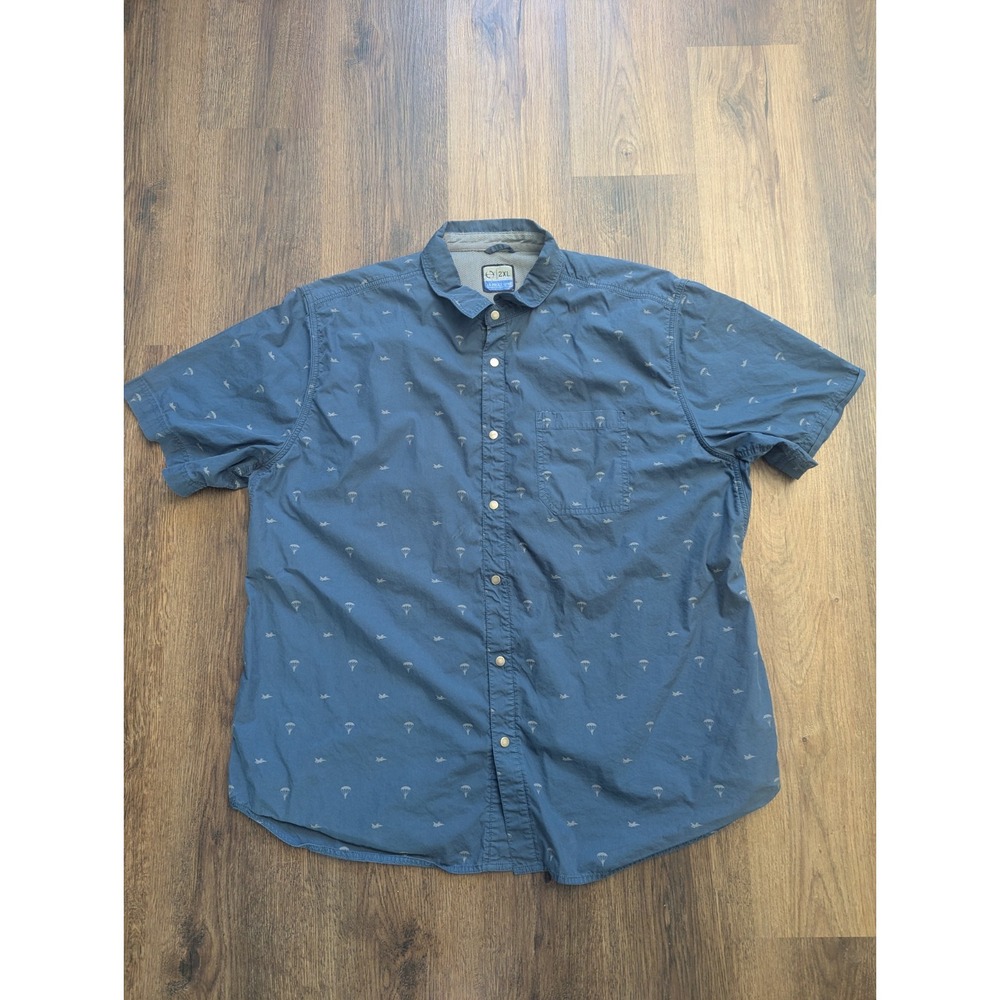LA Police Gear Shirt Mens 2XL Snap Paratrooper‎ Fighter Plane Print AOP Tactical